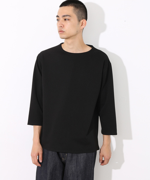 ADAM ET ROPE'（アダムエロペ）の「ストレッチツイルTシャツ（Tシャツ/カットソー・メンズ・ブラック/グリーン/マスタード・M/L）」の2枚目の写真