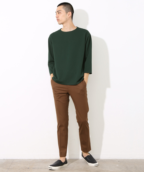 ADAM ET ROPE'（アダムエロペ）の「ストレッチツイルTシャツ（Tシャツ/カットソー・メンズ・ブラック/グリーン/マスタード・M/L）」の5枚目の写真
