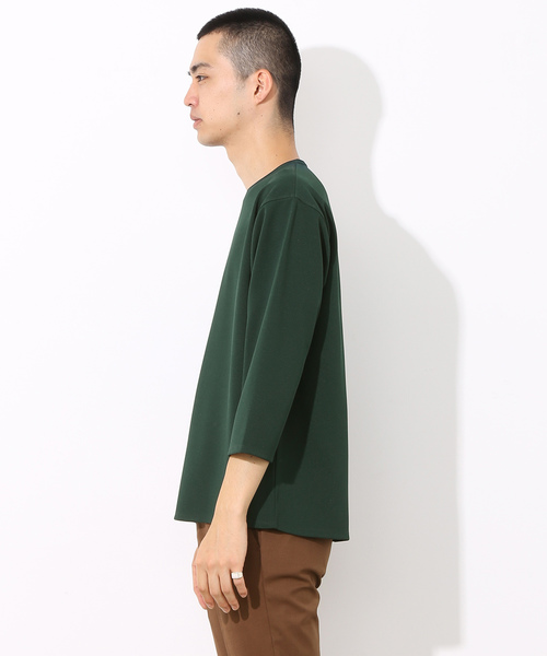 ADAM ET ROPE'（アダムエロペ）の「ストレッチツイルTシャツ（Tシャツ/カットソー・メンズ・ブラック/グリーン/マスタード・M/L）」の7枚目の写真