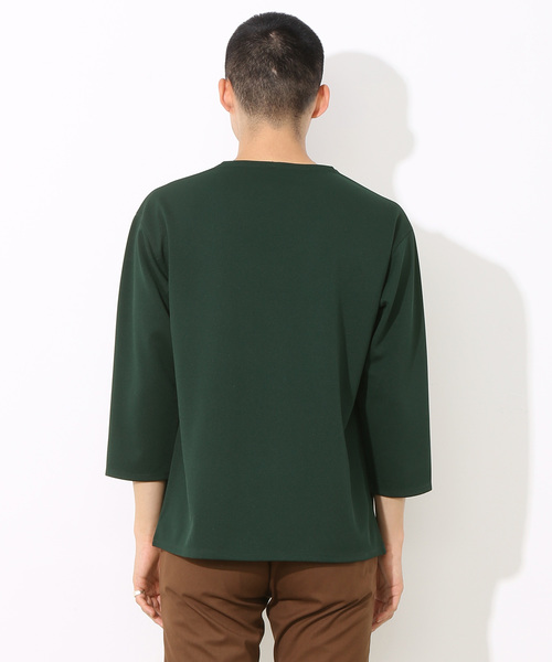 ADAM ET ROPE'（アダムエロペ）の「ストレッチツイルTシャツ（Tシャツ/カットソー・メンズ・ブラック/グリーン/マスタード・M/L）」の8枚目の写真