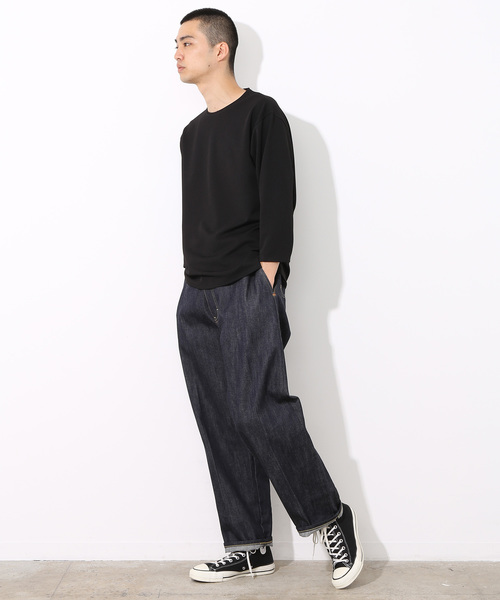ADAM ET ROPE'（アダムエロペ）の「ストレッチツイルTシャツ（Tシャツ/カットソー・メンズ・ブラック/グリーン/マスタード・M/L）」の12枚目の写真