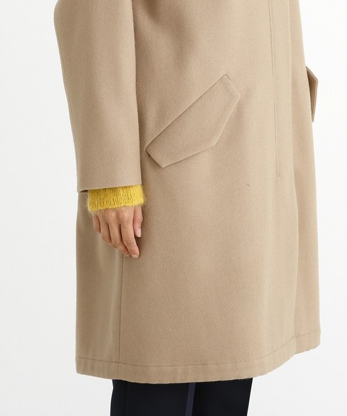 Munich（ミューニック）の「スーパー100'Sライトメルトノーカラーコート（モッズコート・レディース・ベージュ/カーキ/ブルー/チャコールグレー・S/XS）」の8枚目の写真