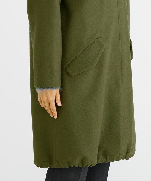 Munich（ミューニック）の「スーパー100'Sライトメルトノーカラーコート（モッズコート・レディース・ベージュ/カーキ/ブルー/チャコールグレー・S/XS）」の14枚目の写真