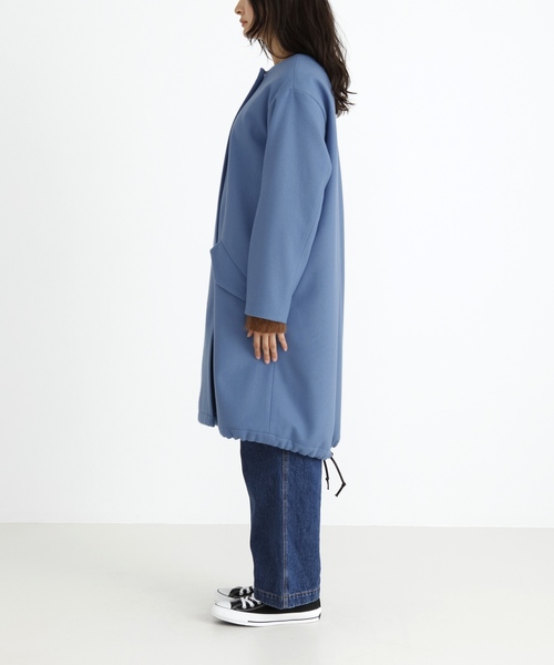 Munich（ミューニック）の「スーパー100'Sライトメルトノーカラーコート（モッズコート・レディース・ベージュ/カーキ/ブルー/チャコールグレー・S/XS）」の18枚目の写真