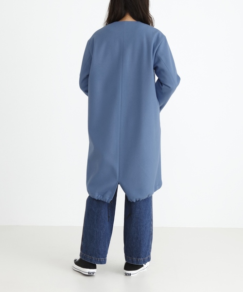 Munich（ミューニック）の「スーパー100'Sライトメルトノーカラーコート（モッズコート・レディース・ベージュ/カーキ/ブルー/チャコールグレー・S/XS）」の19枚目の写真