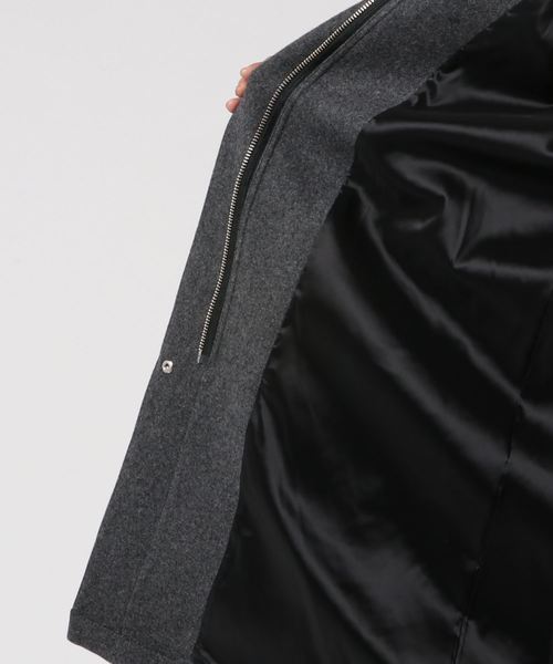 Munich（ミューニック）の「スーパー100'Sライトメルトノーカラーコート（モッズコート・レディース・ベージュ/カーキ/ブルー/チャコールグレー・S/XS）」の10枚目の写真