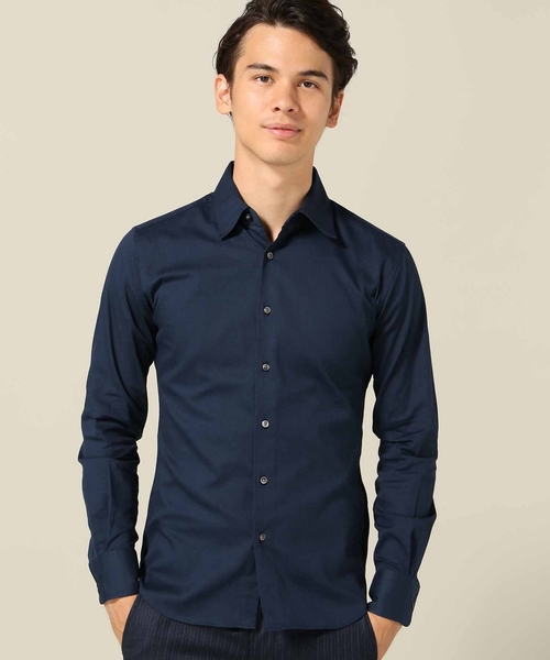 EDIFICE（エディフィス）の「コットンピケ レギュラースポーツシャツ（シャツ/ブラウス・メンズ・グレー/ホワイト/タン/ネイビー・44/46/48/50）」の4枚目の写真