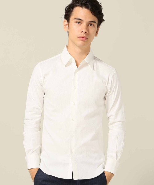 EDIFICE（エディフィス）の「コットンピケ レギュラースポーツシャツ（シャツ/ブラウス・メンズ・グレー/ホワイト/タン/ネイビー・44/46/48/50）」の2枚目の写真