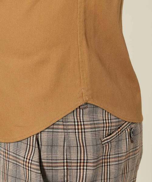 EDIFICE（エディフィス）の「コットンピケ レギュラースポーツシャツ（シャツ/ブラウス・メンズ・グレー/ホワイト/タン/ネイビー・44/46/48/50）」の12枚目の写真