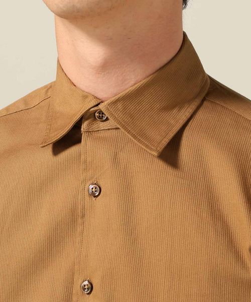 EDIFICE（エディフィス）の「コットンピケ レギュラースポーツシャツ（シャツ/ブラウス・メンズ・グレー/ホワイト/タン/ネイビー・44/46/48/50）」の7枚目の写真