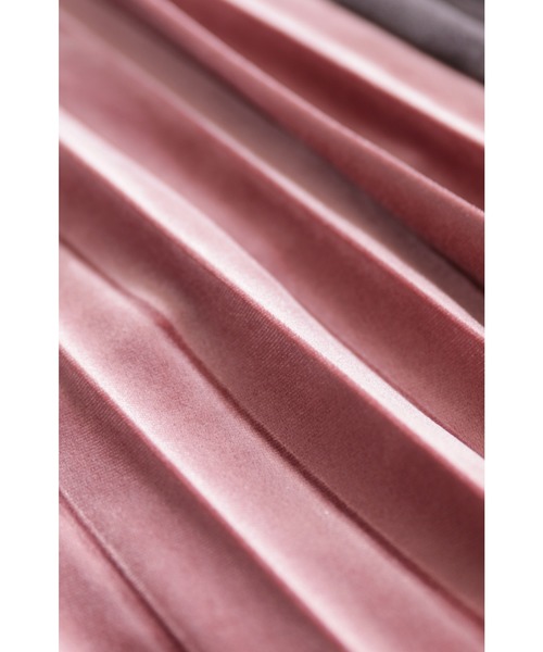 cawaii（カワイイ）の「ドレッシーなベロア調バイカラープリーツスカート（スカート・レディース・サーモンピンク・M/XL）」の16枚目の写真