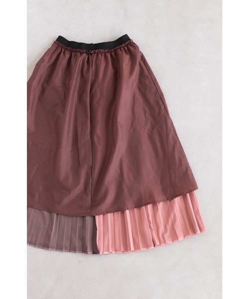 cawaii（カワイイ）の「ドレッシーなベロア調バイカラープリーツスカート（スカート・レディース・サーモンピンク・M/XL）」の17枚目の写真
