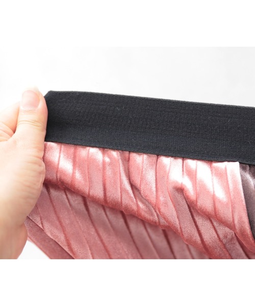 cawaii（カワイイ）の「ドレッシーなベロア調バイカラープリーツスカート（スカート・レディース・サーモンピンク・M/XL）」の20枚目の写真