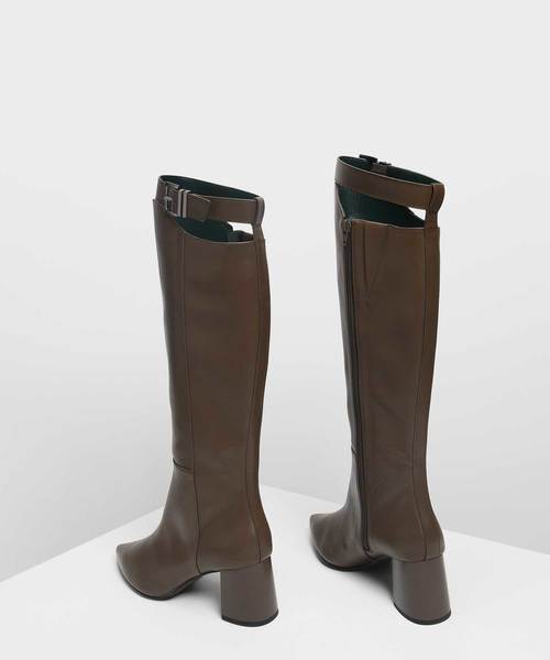 CHARLES & KEITH(チャールズ & キース)の「バックルストラップディテールニーブーツ / Buckled Strap Detail Knee Boots(ブーツ・レディース・ブラック/グリーン系その他/ブラック系その他2・23cm/23.5cm/24.5cm/25cm)」の18枚目の写真