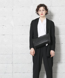 【YArKA/ヤーカ】real leather zip shoulder bag[Naos]/リアルレザーショルダーバッグ