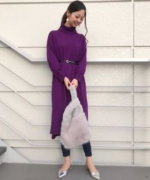 Editt by YECCA VECCA | ・タートルニットワンピース(ワンピース)