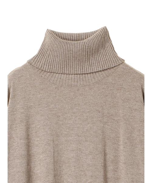 Editt by YECCA VECCA（エディットバイイェッカヴェッカ）の「・タートルニットワンピース（ワンピース・レディース・チャコールグレー/ベージュ/パープル/アイボリー・FREE）」の16枚目の写真