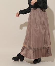 apres jour | サテン切替チュールプリーツスカート【ZOZOTOWN限定アイテム】(スカート)