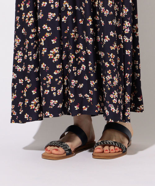 SHIPS（シップス）の「フラワープリントVネックワンピース◇（ワンピース・レディース・ベージュ/ネイビー・38/36）」の16枚目の写真
