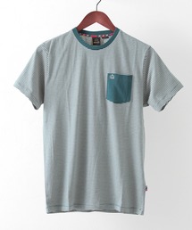 ポケット付きストライプTシャツ