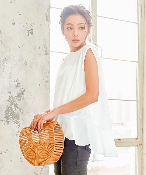 KOBE LETTUCE（コウベレタス）の「シャツインナー×半袖ニットプルオーバーSET【2点セット】（シャツ/ブラウス・レディース・パープル/グレー/ブラック/ブラック系その他/アイボリー/ラベンダー・FREE）」の9枚目の写真