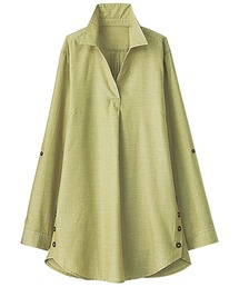 BELLUNA（ベルーナ）の「シャンブレーシャツチュニック（チュニック・レディース）」