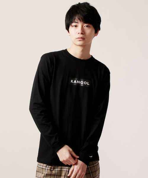 KANGOL(カンゴール)の「KANGOL カンゴール ボックスロゴ長袖 Tシャツ カットソー(Tシャツ/カットソー・メンズ・ホワイト/ブラック/ネイビー/ブラウン/グレー/グリーン・S/M/L/XL)」の3枚目の写真