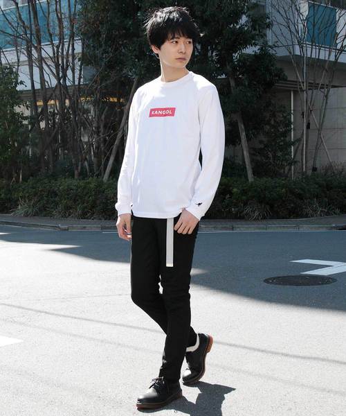 KANGOL(カンゴール)の「KANGOL カンゴール ボックスロゴ長袖 Tシャツ カットソー(Tシャツ/カットソー・メンズ・ホワイト/ブラック/ネイビー/ブラウン/グレー/グリーン・S/M/L/XL)」の19枚目の写真
