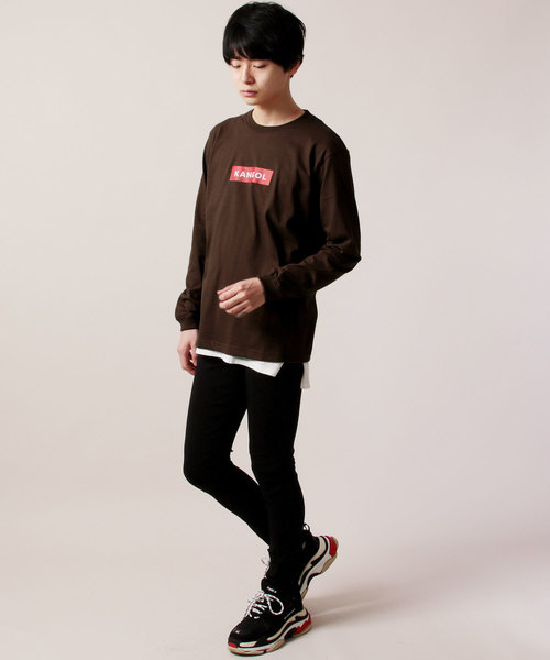 KANGOL(カンゴール)の「KANGOL カンゴール ボックスロゴ長袖 Tシャツ カットソー(Tシャツ/カットソー・メンズ・ホワイト/ブラック/ネイビー/ブラウン/グレー/グリーン・S/M/L/XL)」の22枚目の写真
