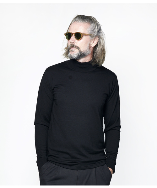 junhashimoto(ジュンハシモト)の「SERIBIRD MOCK NECK(ニット/セーター・メンズ・ブラック/グレー/グリーン/ボルドー・2/4/3/5)」の2枚目の写真