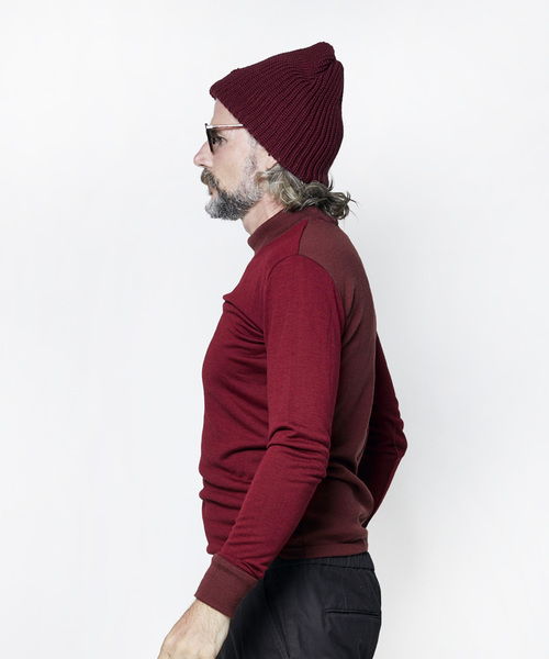 junhashimoto(ジュンハシモト)の「SERIBIRD MOCK NECK(ニット/セーター・メンズ・ブラック/グレー/グリーン/ボルドー・2/4/3/5)」の5枚目の写真
