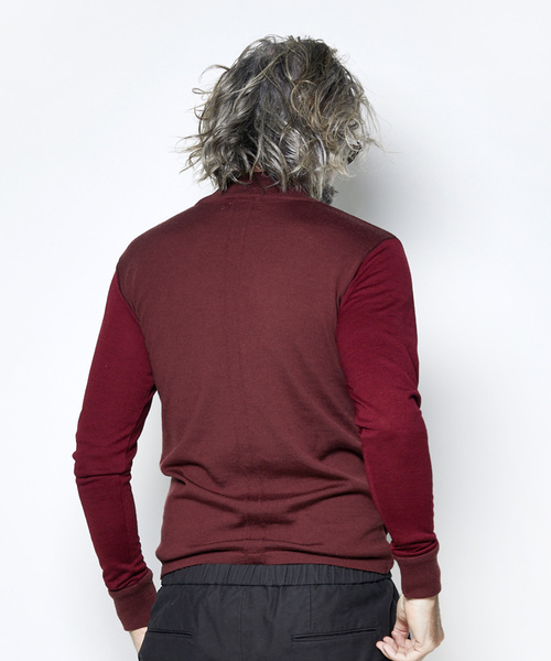 junhashimoto(ジュンハシモト)の「SERIBIRD MOCK NECK(ニット/セーター・メンズ・ブラック/グレー/グリーン/ボルドー・2/4/3/5)」の6枚目の写真