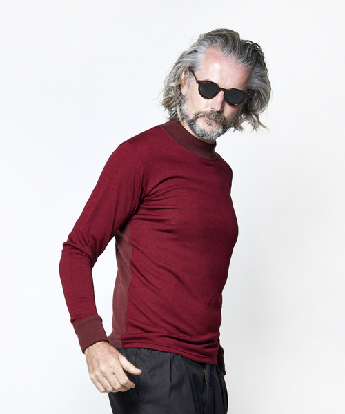 junhashimoto(ジュンハシモト)の「SERIBIRD MOCK NECK(ニット/セーター・メンズ・ブラック/グレー/グリーン/ボルドー・2/4/3/5)」の7枚目の写真