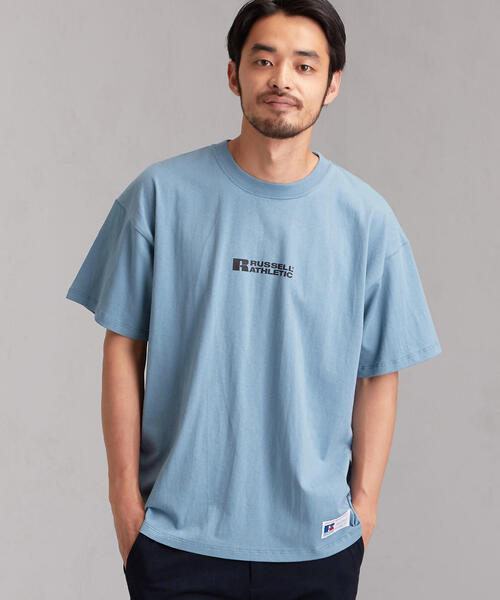Russell Athletic（ラッセルアスレティック）の「［ラッセルアスレチック］SC RUSSELL ｾﾝﾀｰﾛｺﾞ Tシャツ（Tシャツ/カットソー・メンズ・ホワイト/ブラック/ライトブルー・M/S/L）」の3枚目の写真