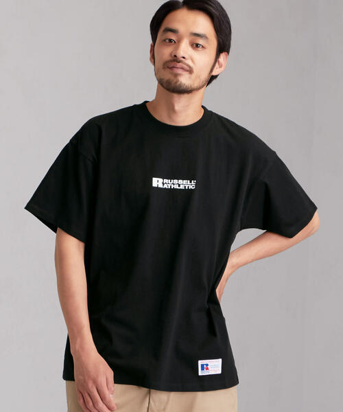 Russell Athletic（ラッセルアスレティック）の「［ラッセルアスレチック］SC RUSSELL ｾﾝﾀｰﾛｺﾞ Tシャツ（Tシャツ/カットソー・メンズ・ホワイト/ブラック/ライトブルー・M/S/L）」の2枚目の写真