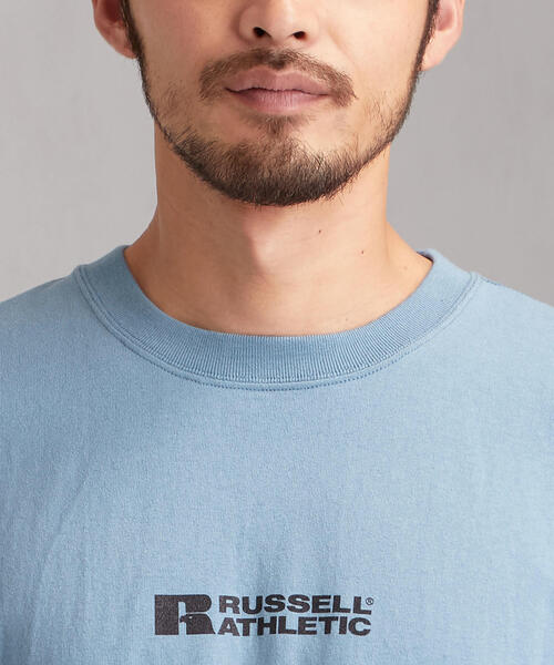 Russell Athletic（ラッセルアスレティック）の「［ラッセルアスレチック］SC RUSSELL ｾﾝﾀｰﾛｺﾞ Tシャツ（Tシャツ/カットソー・メンズ・ホワイト/ブラック/ライトブルー・M/S/L）」の12枚目の写真
