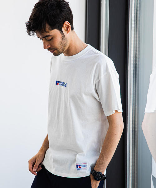 Russell Athletic（ラッセルアスレティック）の「［ラッセルアスレチック］SC RUSSELL ｾﾝﾀｰﾛｺﾞ Tシャツ（Tシャツ/カットソー・メンズ・ホワイト/ブラック/ライトブルー・M/S/L）」の9枚目の写真