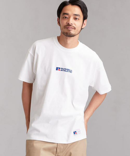 \"90s ラッセルアスレチック\" 両面プリント スウェット XL センターロゴ 90s ラッセルアスレチック プリントスウェット