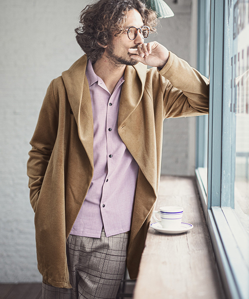 CAMBIO(カンビオ)の「mj6492-Brush Shaggy Hooded Coat フードコート(その他アウター)」|キャメル