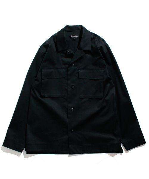 セール Stretch Military ミリタリー Shirt Jacket ストレッチ Jacket ミリタリー シャツ ストレッチ ジャケット ブルゾン Yellow Ruby イエロールビー のファッション