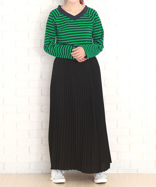 Amulet(アミュレット)の「ボーダーカットソー(Tシャツ/カットソー・レディース・ネイビー/ブラウン/グリーン・XL/M/L)」の6枚目の写真