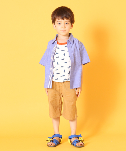 GLOBAL WORK（グローバルワーク）の「【WEB限定価格】メンアサショーツ/541818（その他パンツ・キッズ・ネイビー/ベージュ/イエロー/ブルー/オレンジ/グリーン/グリーン系その他/イエロー系その他/ブルー系その他/レッド・X-LARGE/MEDIUM/SMALL/LARGE）」の2枚目の写真