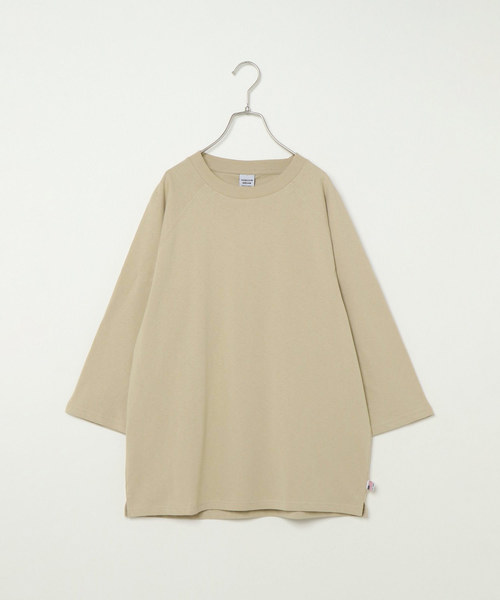 VENCEEXCHANGE(ヴァンスエクスチェンジ)の「USAコットンビッグラグラン8分袖T(Tシャツ/カットソー・メンズ・ホワイト/ブラック/ベージュ/コーラル・M/L/LL)」の3枚目の写真