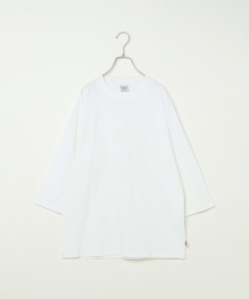 VENCEEXCHANGE(ヴァンスエクスチェンジ)の「USAコットンビッグラグラン8分袖T(Tシャツ/カットソー・メンズ・ホワイト/ブラック/ベージュ/コーラル・M/L/LL)」の1枚目の写真