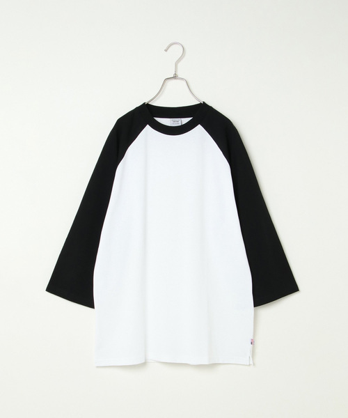 VENCEEXCHANGE(ヴァンスエクスチェンジ)の「USAコットンビッグラグラン8分袖T(Tシャツ/カットソー・メンズ・ホワイト/ブラック/ベージュ/コーラル・M/L/LL)」の4枚目の写真