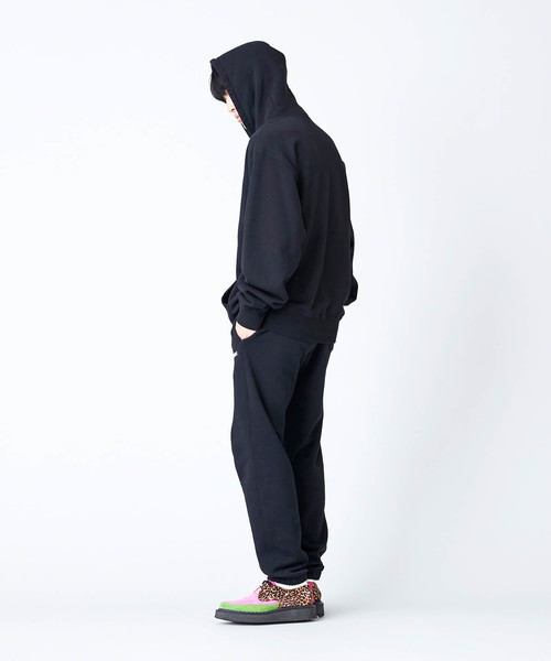 NOISE MAKER(ノイズメーカー)の「配色ステッチスウェットパンツ(パンツ)」|ブラック