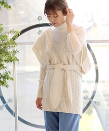SLOBE IENA Fi.m ケーブルニットベスト◆