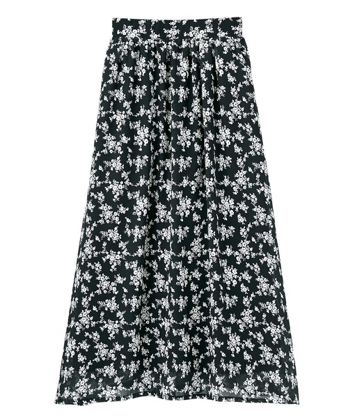 GeeRA(ジーラ)の「シフォンプリントフレアースカート(スカート・レディース・ブラック/イエロー/ドット/グリーン・SMALL/MEDIUM/LARGE/X-LARGE/XX-LARGE)」の17枚目の写真