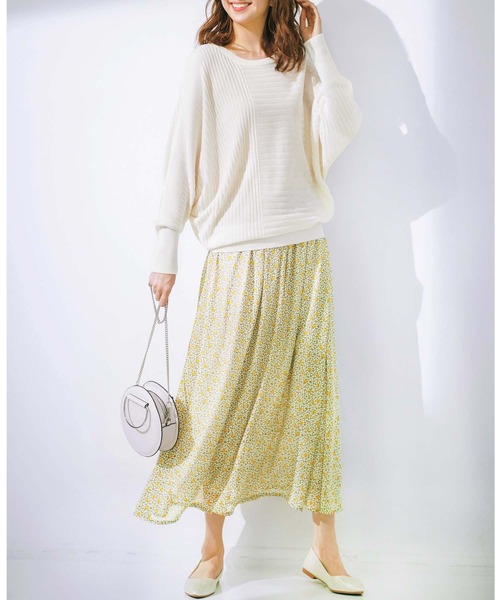 GeeRA(ジーラ)の「シフォンプリントフレアースカート(スカート・レディース・ブラック/イエロー/ドット/グリーン・SMALL/MEDIUM/LARGE/X-LARGE/XX-LARGE)」の7枚目の写真
