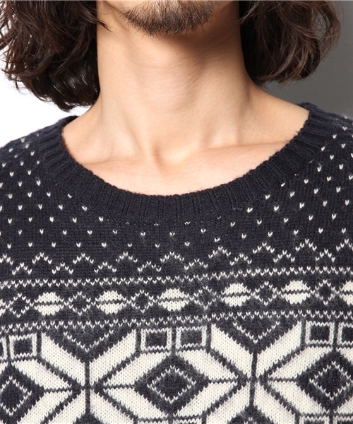 WEGO（ウィゴー）の「WEGO/雪柄ニット（ニット/セーター・メンズ・ホワイト/ダークグレー/ネイビー/ワイン・LARGE/MEDIUM）」の10枚目の写真